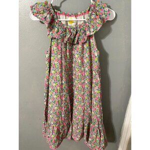 BODEN Floral Sleeveless Girls Sundress 13-14Y Ruffle Neckline